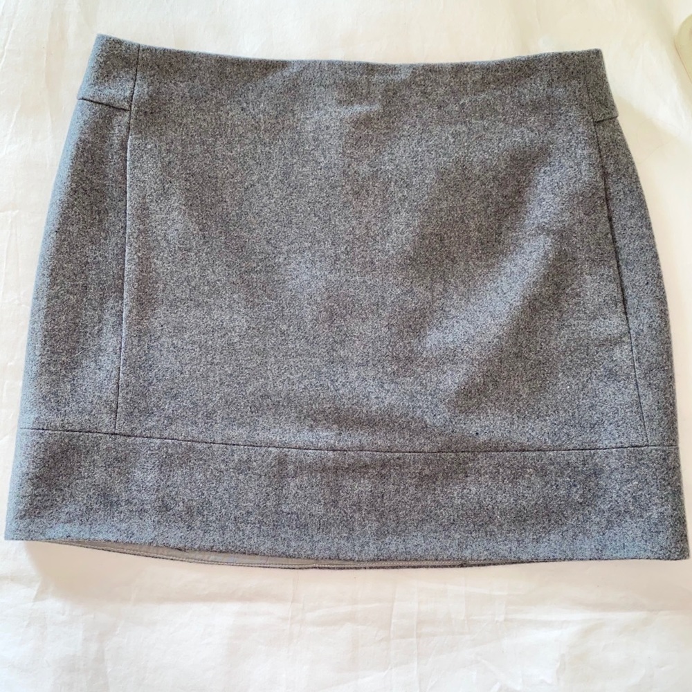 JCREW grey wool skirt